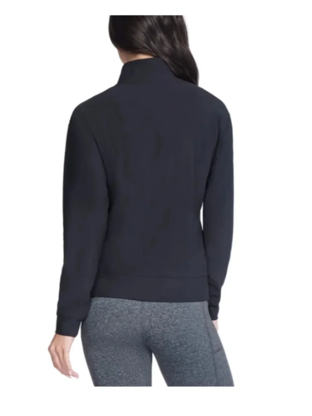 Skechers Go Walk Women's Ribbed Quarter Zip Pullover Black Size XL - Picture 4 of 10
